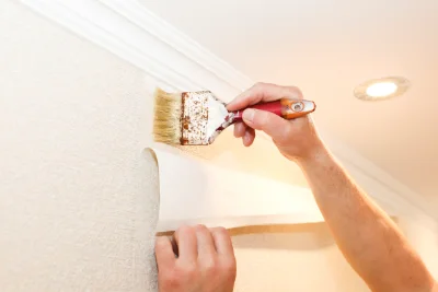 Pose de papier peint à Niederlauterbach — revêtements muraux et toiles de verre